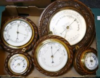 Lot 228 - A Victorian aneroid barometer