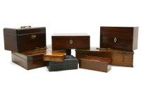 Lot 222 - A collection of wooden boxes