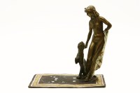 Lot 285 - A Bergman style bronze figure of a Nubian woman