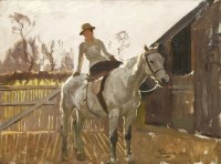 Lot 1083 - Algernon Talmage RA (1871-1939)
'A FAVOURITE MOUNT'
Signed and dated 1919 l.r.