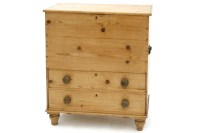Lot 344 - Victorian pine dowry chest