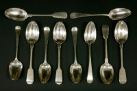 Lot 69 - A collection of silver serving spoons