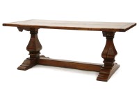 Lot 332 - A good modern oak refectory table