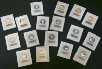 Lot 100A - Nineteen British Commemorative Society commemorative silver medallions