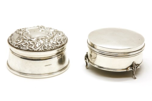 Lot 96 - Two silver jewellery boxes