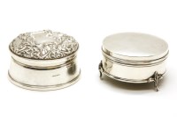 Lot 96A - Two silver jewellery boxes