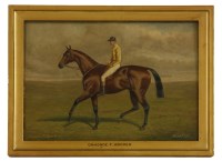 Lot 318 - Albert Clark (19th century)
FRED ARCHER ON ORMONDE
Oil on panel
30 x 42cm