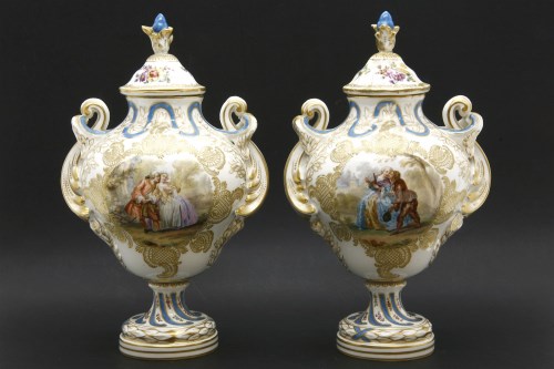 Lot 211 - A pair of Continental vases