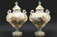 Lot 211 - A pair of Continental vases