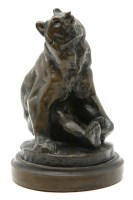 Lot 111 - A resin bronze bear by George Gardet (1863-1939)