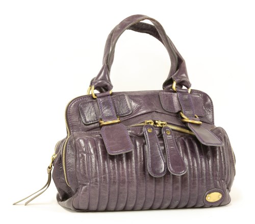 Lot 1122 - A Chloé 'Bay' purple leather handbag