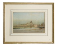 Lot 340 - Fritz Althaus (1863-1962)
VIEW OF ST PAUL'S FROM THE THAMES
Signed and dated 1888 l.r.