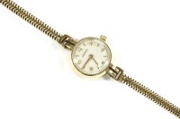 Lot 13 - A ladies 9ct gold Vertex mechanical bracelet watch