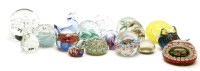 Lot 102 - A collection of various 20th century paperweights
