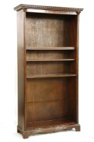 Lot 411 - A reproduction mahogany open bookcase