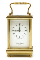 Lot 114 - A modern heavy brass carriage clock