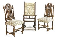 Lot 409 - A pair of hall chairs