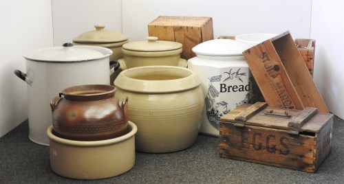 Lot 161 - A collection of old food storage containers