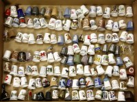 Lot 121 - A collection of bone china thimbles