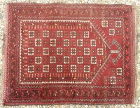 Lot 381A - A hand knotted Bokhara prayer rug