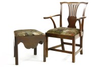 Lot 408 - A George II mahogany commode stool