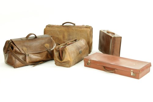 Lot 274 - Five leather suitcases