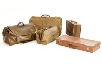 Lot 274A - Five leather suitcases