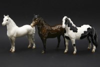 Lot 226 - Three Beswick horses