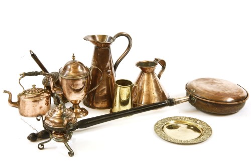 Lot 189 - A collection of 18th and 19th century copper and brass wares
