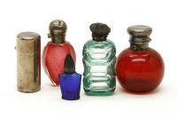 Lot 54 - A 19th century ruby glass scent bottle