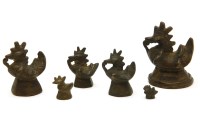 Lot 69A - A collection of six Opium weights