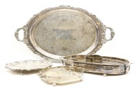 Lot 142 - A collection of silver plated trays