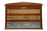 Lot 277 - A Burroughs and Watts snooker score board