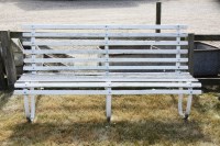 Lot 580 - A 20th century railway style bench