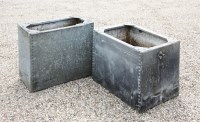 Lot 621 - A vintage galvanised water tank of rivetted construction