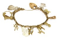 Lot 79 - A rolled gold three row gate link bracelet