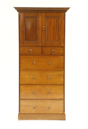 Lot 636 - An Edwardian mahogany hall cabinet