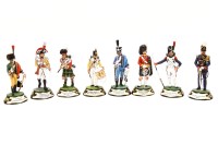 Lot 273 - Eight modern hand painted metal toy soldiers