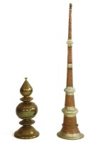 Lot 523 - A large Tibetan horn mounted as a standard lamp