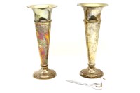 Lot 225 - A pair of Birks sterling silver vases