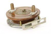 Lot 246 - A Heaton Patent cast aluminium and wood reel