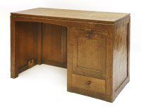 Lot 176 - A Robert 'Mouseman' Thompson oak desk