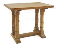 Lot 189 - A Robert 'Mouseman' Thompson oak side table or extension