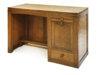 Lot 166 - A Robert ‘Mouseman’ Thompson oak desk