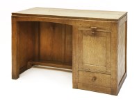 Lot 164 - A Robert ‘Mouseman’ Thompson oak desk