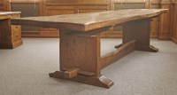 Lot 201 - A Robert 'Mouseman' Thompson oak refectory table