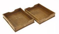 Lot 167 - Two Robert ‘Mouseman’ Thompson oak trays