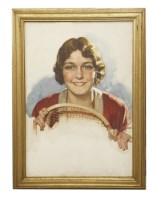 Lot 209 - David Jagger (1891-1958)
A LADY WITH A TENNIS RACQUET