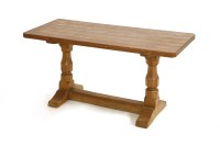 Lot 158 - A Robert 'Mouseman' Thompson oak coffee table