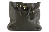 Lot 1017 - A Prada black leather handbag